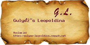 Gulyás Leopoldina névjegykártya