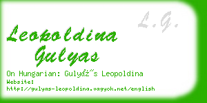 leopoldina gulyas business card